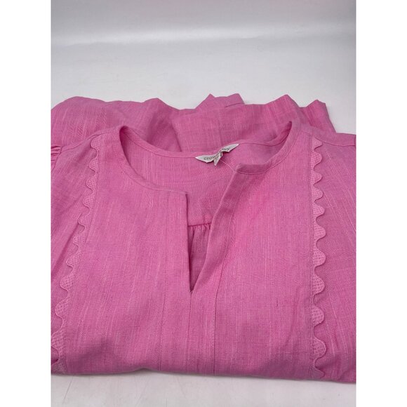 Crown & Ivy Pink Sky Scalloped Top Belk Fashion Woven Line XXL - Picture 13 of 15